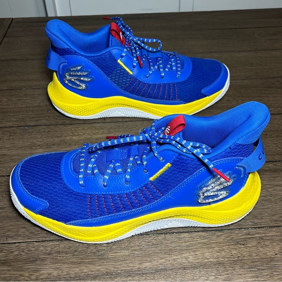 Under Armour Curry Blue Yellow Basketball Shoes Men’s 10.5 Warriors Sneakers